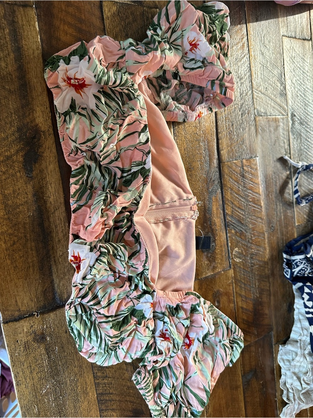 Windsor Pink Floral Ruched Crop Top